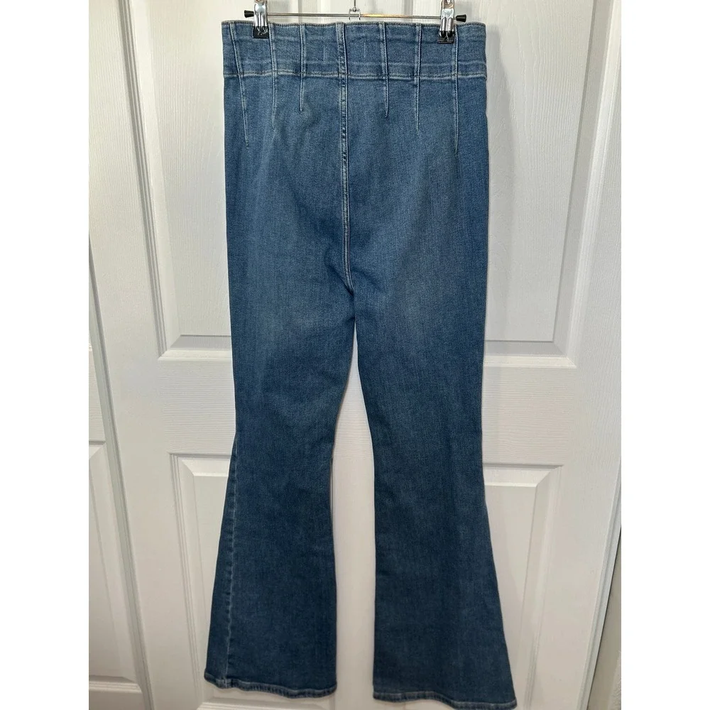 We The Free Free‎ People Just Float On High Rise Flare Jeans Wide Leg Denim 31